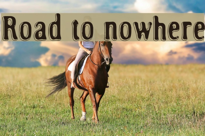 Road to nowhere Font examples