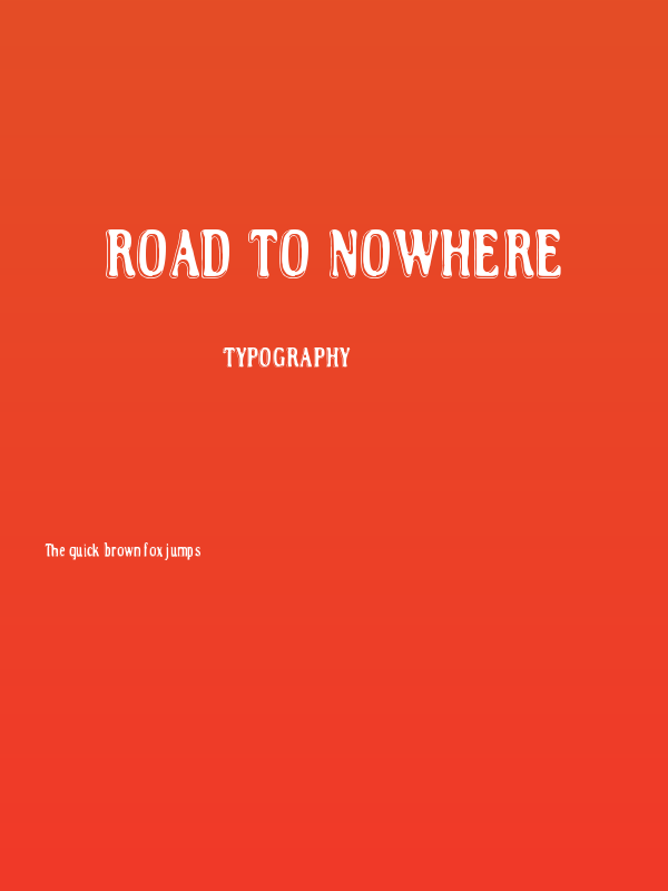 Road to nowhere Poster