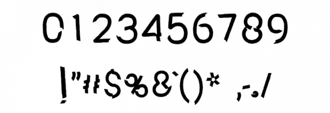 RoadPaint Font OTHER CHARS