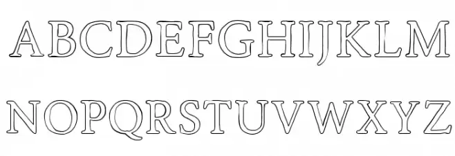 RoadRaceFree-Outline Font Litere mari