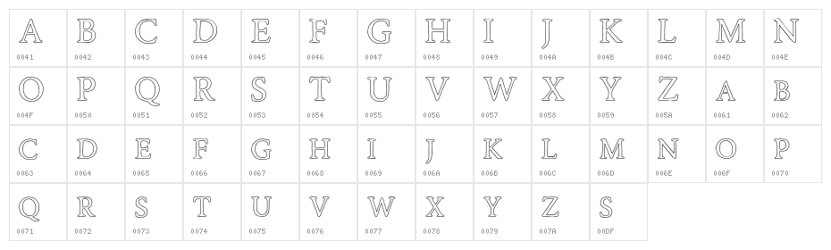 RoadRaceFree-Outline Character Map