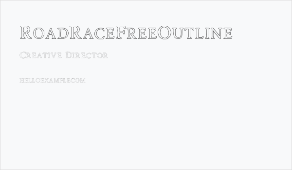 RoadRaceFree-Outline Business Card