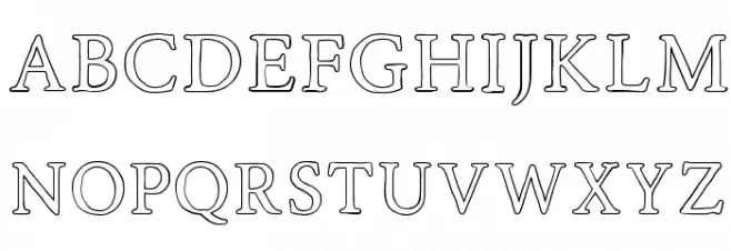 RoadRaceFree-Outline Font LOWERCASE