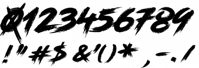 RoadRage Font OTHER CHARS