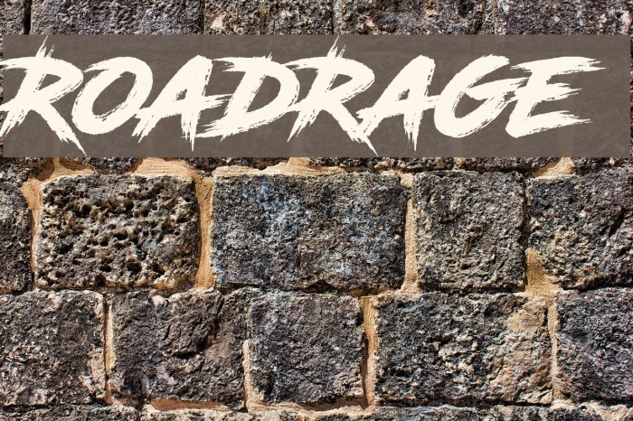 RoadRage Font examples