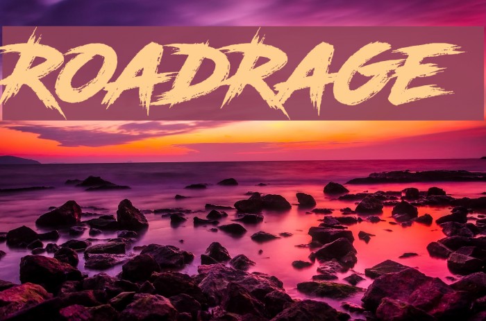 RoadRage Font examples