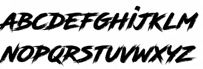 RoadRage Font LOWERCASE