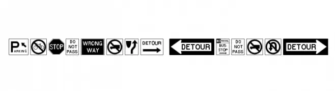 RoadSign Medium  Frei Schriftart Herunterladen