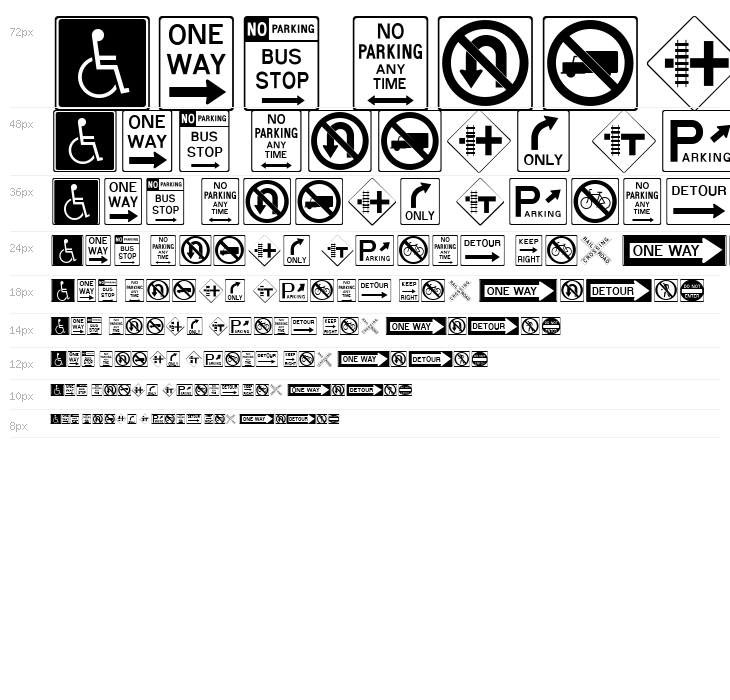 RoadSign Medium Waterfall