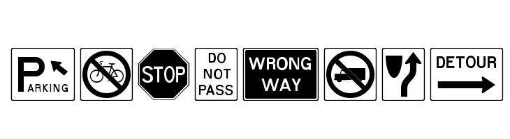 RoadSign  font caratteri gratis