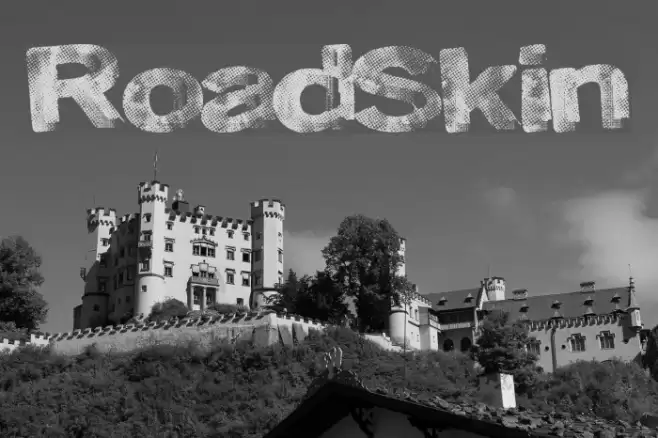 RoadSkin Font examples