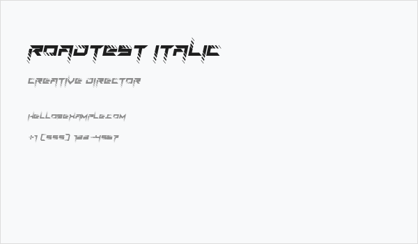 RoadTest Italic Business Card