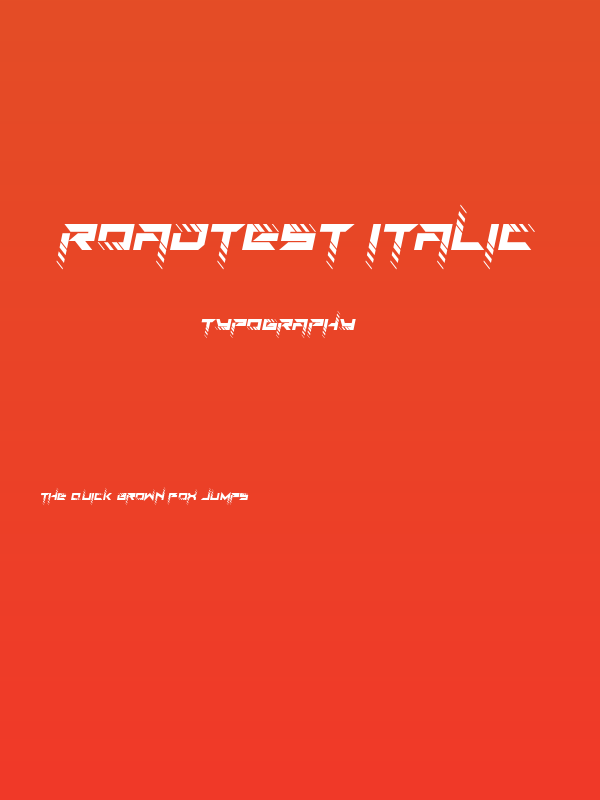 RoadTest Italic Poster