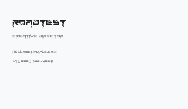 RoadTest Business Card