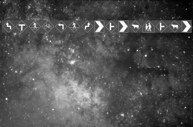 RoadWarningSign Font examples