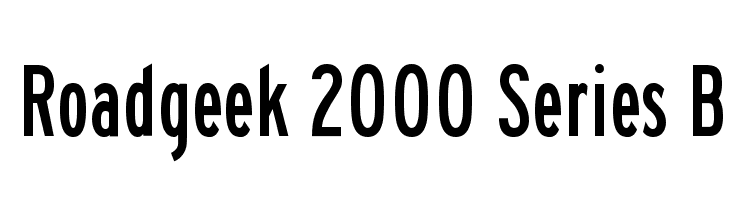 Roadgeek 2000 Series B Font