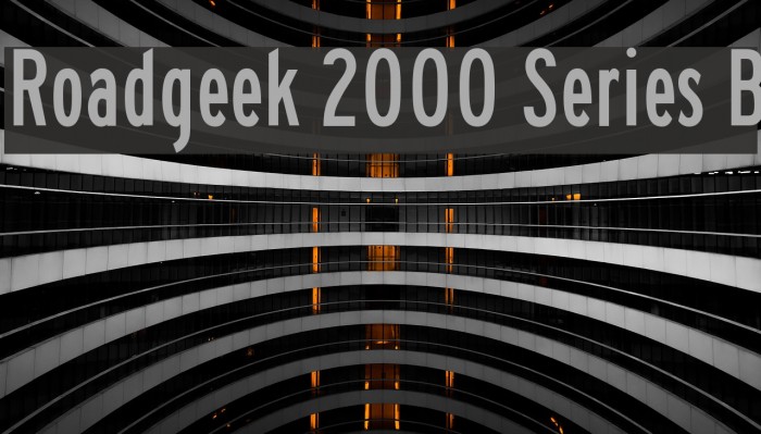 Roadgeek 2000 Series B Font examples