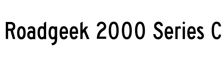 Roadgeek 2000 Series C Caratteri