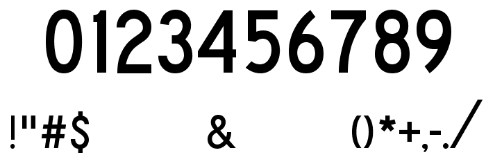 Roadgeek 2000 Series C Font OTHER CHARS