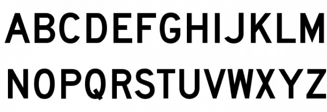 Roadgeek 2000 Series D Schriftart Groß