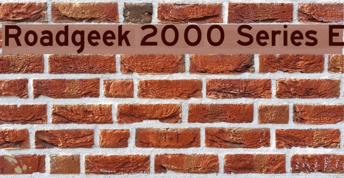 Roadgeek 2000 Series E Font examples