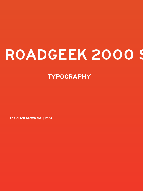 Roadgeek 2000 Series E Poster