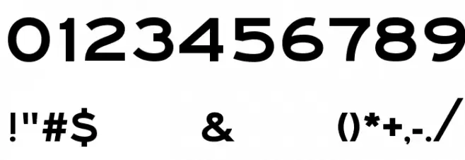 Roadgeek 2000 Series F Font OTHER CHARS