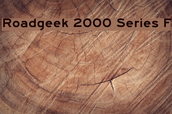Roadgeek 2000 Series F Font examples