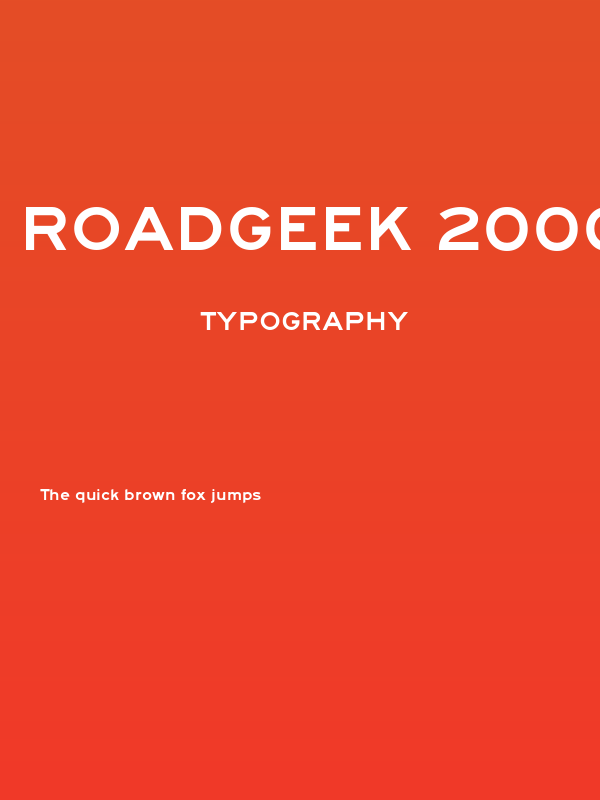 Roadgeek 2000 Series F Poster