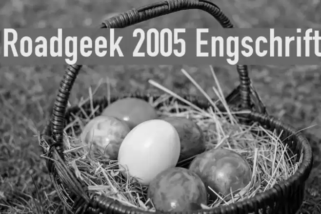 Roadgeek 2005 Engschrift Шрифта examples