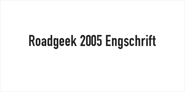 Roadgeek 2005 Engschrift Logo
