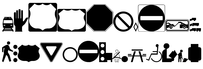 Roadgeek 2005 Icons Font OTHER CHARS