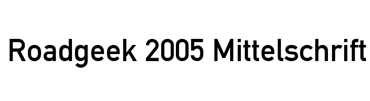 Roadgeek 2005 Mittelschrift Font