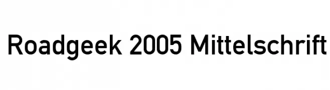 Roadgeek 2005 Mittelschrift  नि: शुल्क फ़ॉन्ट्स डाउनलोड