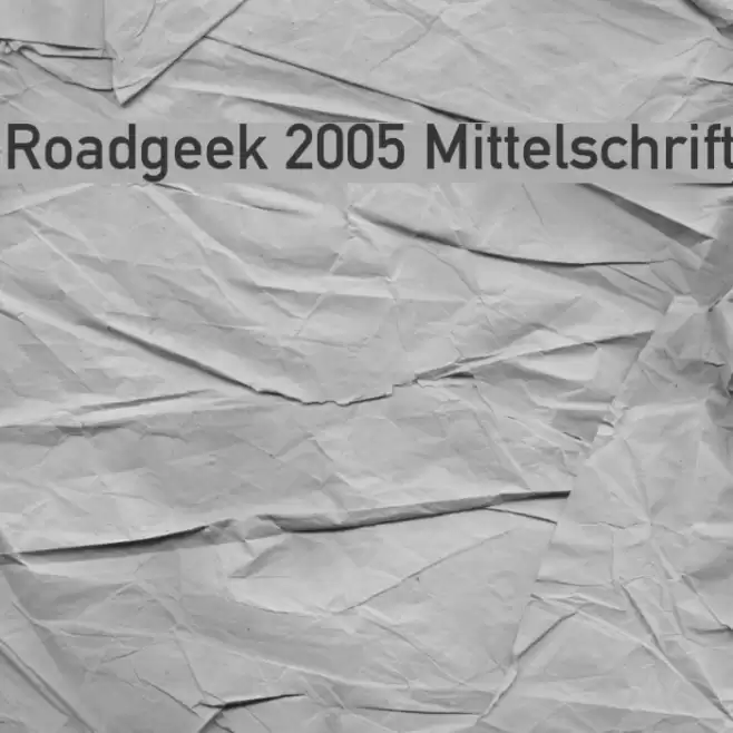 Roadgeek 2005 Mittelschrift خط examples