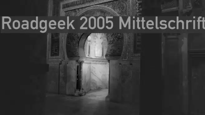 Roadgeek 2005 Mittelschrift خط examples