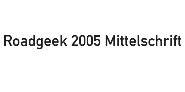 Roadgeek 2005 Mittelschrift Logo