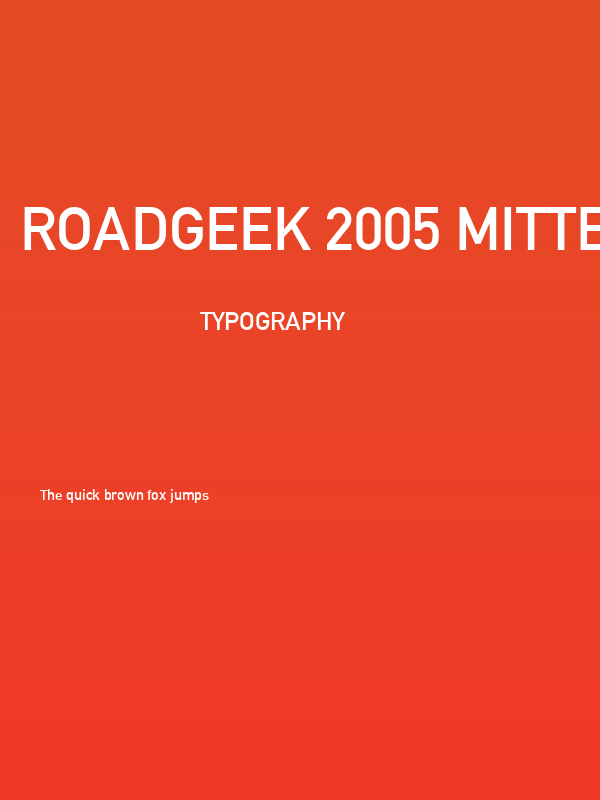 Roadgeek 2005 Mittelschrift Poster