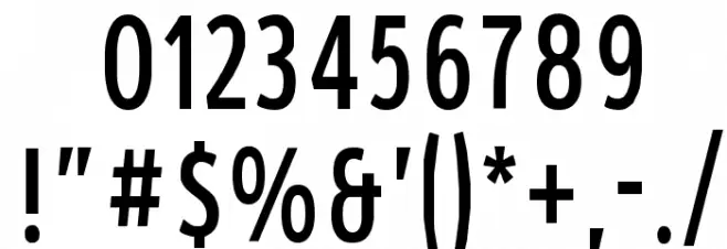 Roadgeek 2005 Series 1W Font OTHER CHARS