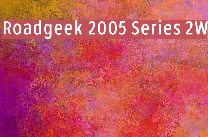 Roadgeek 2005 Series 2W Font examples