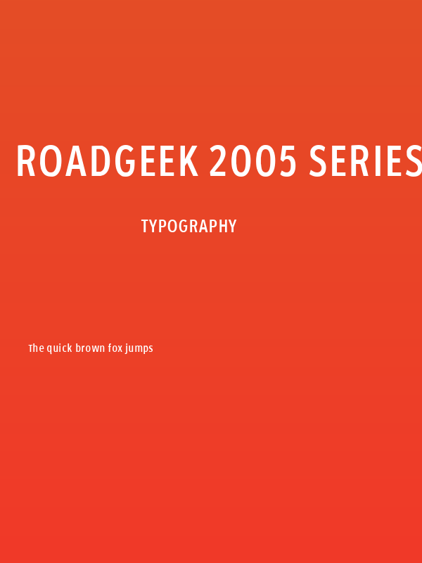 Roadgeek 2005 Series 2W Poster