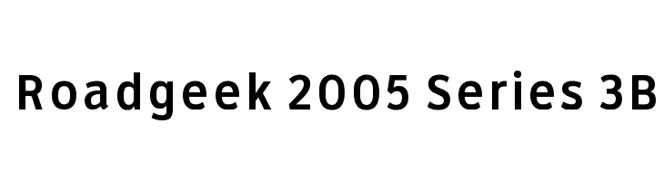 Roadgeek 2005 Series 3B  font caratteri gratis