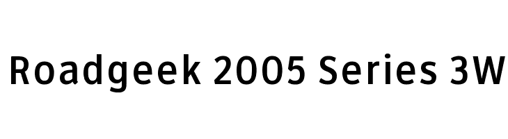 Roadgeek 2005 Series 3W  font caratteri gratis