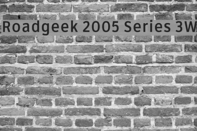 Roadgeek 2005 Series 3W Font examples