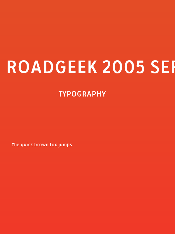 Roadgeek 2005 Series 3W Poster