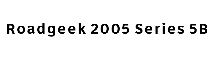 Roadgeek 2005 Series 5B Font