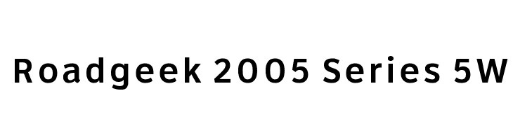 Roadgeek 2005 Series 5W Font