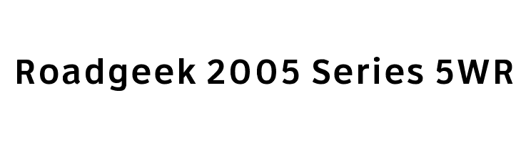 Roadgeek 2005 Series 5WR Font