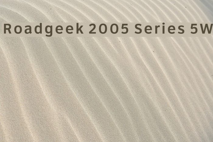 Roadgeek 2005 Series 5W Font examples