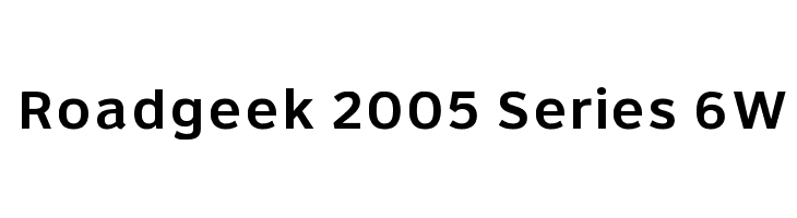 Roadgeek 2005 Series 6W  Fuentes Gratis Descargar